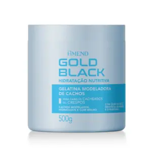 Gelatina Capilar Amend Gold Black Hidratação Nutritiva Com 500 g