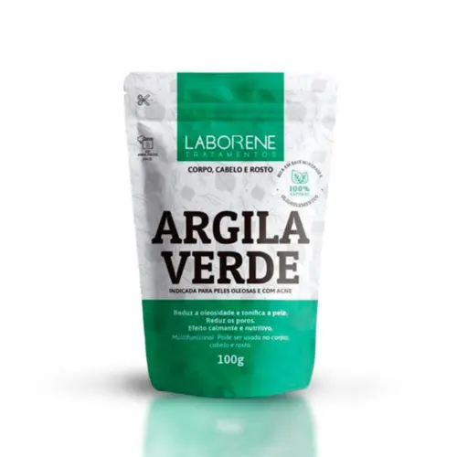 Argila em pó verde Laborene Sachê Com 100 g