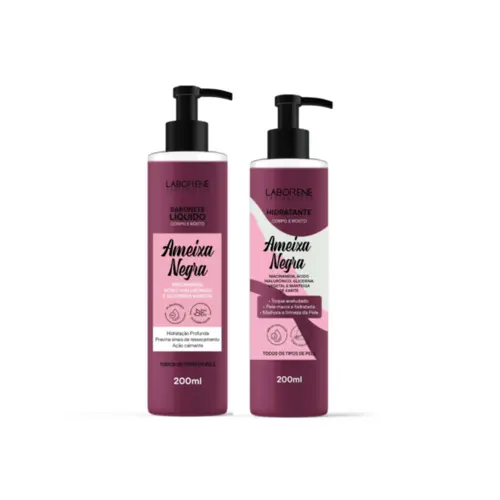 Kit Sabonete Líquido e loção Hidratante Laborene Ameixa Negra Com 2 unidades de 200 ml