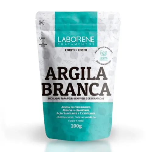 Argila em pó branca Laborene Sachê Com 100 g