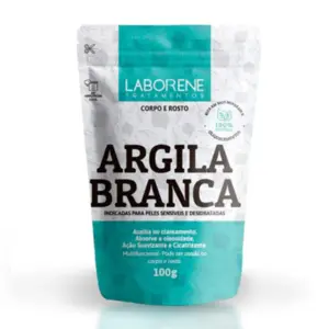 Argila em pó branca Laborene Sachê Com 100 g