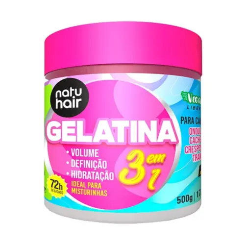 Gelatina Capilar NatuHair S.O.S 3 em 1 Com 500 g
