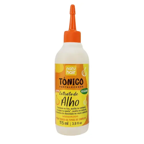 Tônico Fortalecedor Capilar NatuHair Extrato de Alho Com 115 ml