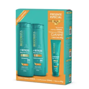 Kit Bio Extratus Nutrição Shampoo Máscara Finalizador Com 3 unidades