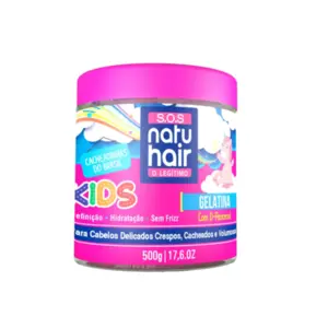 Gelatina Modeladora Natuhair SOS Kids 3 em 1 Volume Definição Hidratação Com 500 g