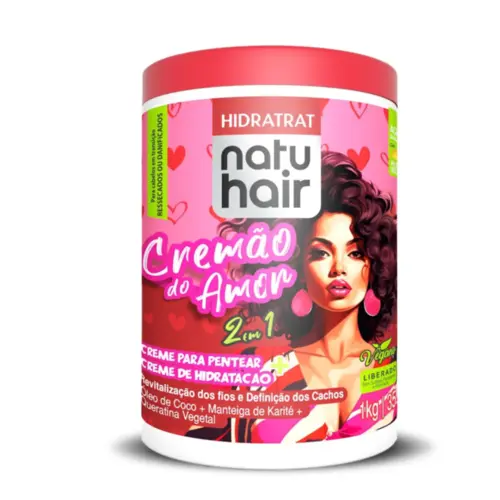 Creme para Pentear NatuHair 2 em 1 Cremão do Amor Com 1 Kg