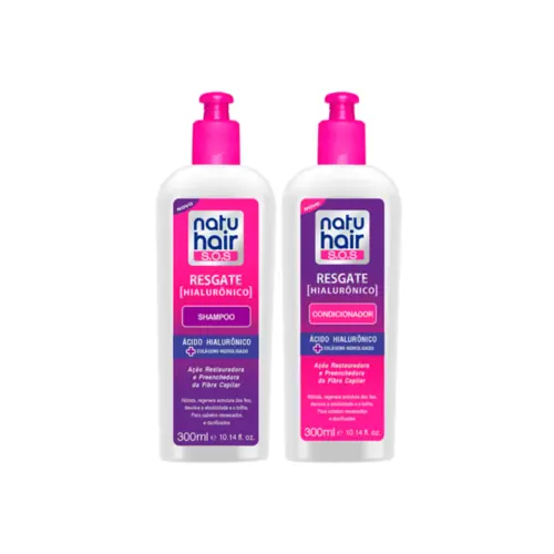 Kit Shampoo e condicionador NatuHair Resgate dos Fios Com 600 ml