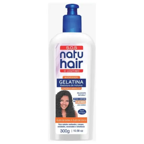 Gelatina Modeladora NatuHair Redutor de Volume SOS Tradicional Com 300 g