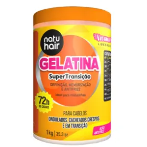 Gelatina Modeladora NatuHair SOS Super Transicao Com 1 kg