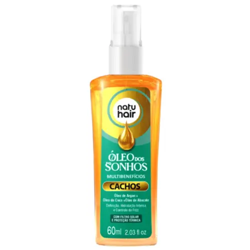 Óleo Capilar para Cachos NatuHair Óleo dos Sonhos Com 60 ml