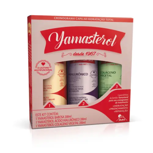 Kit Creme Multifuncional Yamasterol Yamá Babosa Hialurônico Colágeno Com 200 g