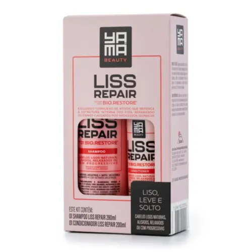 Kit Shampoo e Condicionador Yamá Liss Repair Com 280 ml