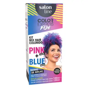 Tonalizante Pink Salon Line Express Fun Blue Rock Com 100 ml