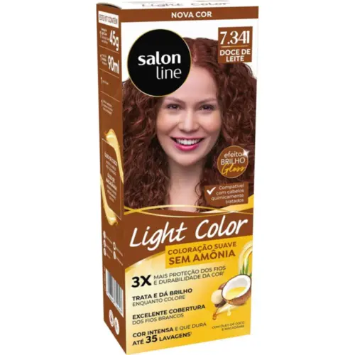 Coloração Salon Line Color Light Prof Doce Leite 7.341 Com 1 unidade