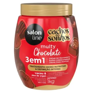 Creme de Tratamento para Cachos Salon Line Cachos Sonhos 3 em 1 Chocolate Com 1 kg