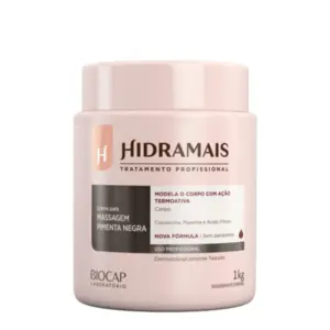 Creme para Massagem Hidramais Pimenta Negra Nano Caffein Com 1 kg