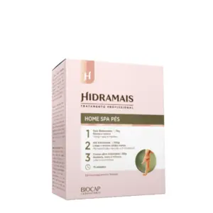 Kit Home Spa Pés Hidramais Sais Relaxantes 75g Esfoliante 120ml Creme Nutritivo 50g Com 3 unidades