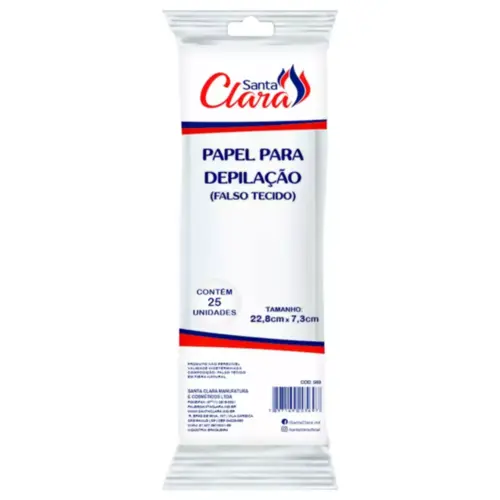 Papel para Depilação Santa Clara Falso tecido Com 25 unidades