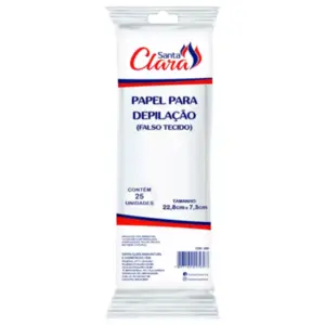 Papel para Depilação Santa Clara Falso tecido Com 25 unidades