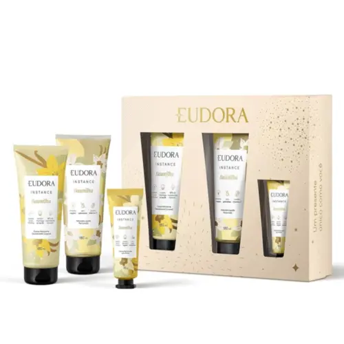 Kit Presente Instance Eudora Baunilha Creme para Mãos 30g e Hidratante Corporal 200ml Com 2 unidades