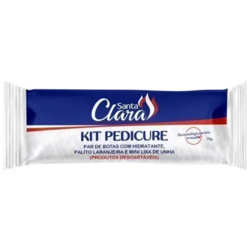 Kit Descartável para pedicure Santa Clara botas higiênicas com Creme amolecedor de Cutículas Com 1 unidade