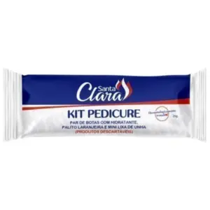 Kit Descartável para pedicure Santa Clara botas higiênicas com Creme amolecedor de Cutículas Com 1 unidade
