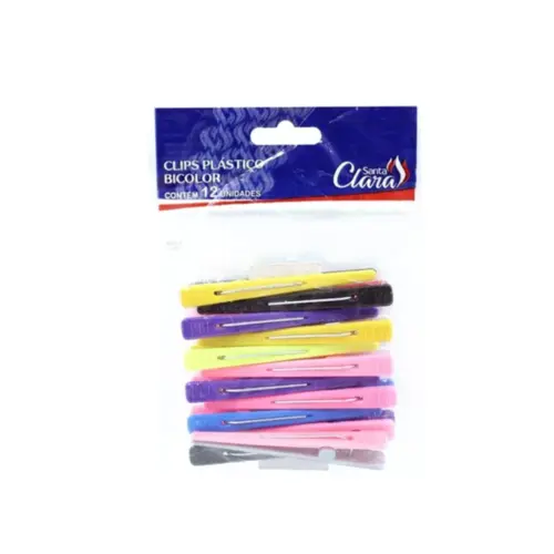 Clips Plásticos Santa Clara Plast Color SC 1423 Com 12 unidades