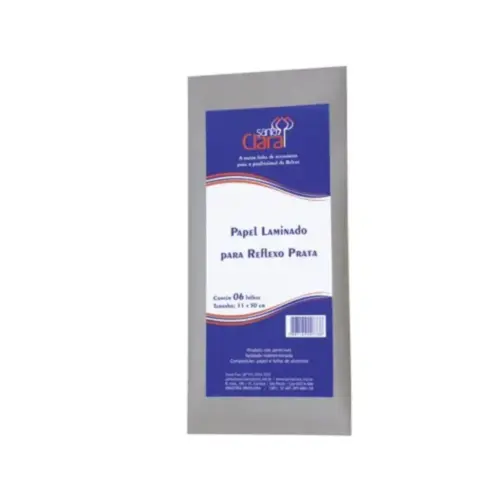 Papel laminado para reflexo Santa Clara 11 x 50 cm Com 6 folhas