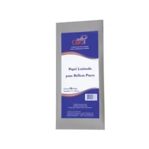 Papel laminado para reflexo Santa Clara 11 x 50 cm Com 6 folhas