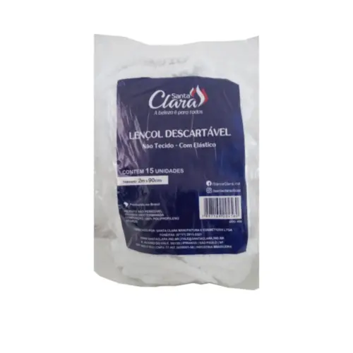 LENCOL DESCARTAVEL SANTA CCLARA  456 ELAST 2X90 15UN