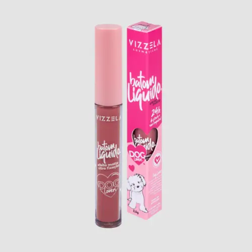 Batom Líquido Vizzela Dog Lovers Maltes cor 16 Com 3,5 g