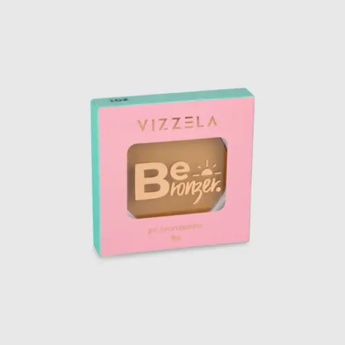 Pó bronzeador Be Bronzer Vizzela Tom 02 Sunny acabamento acetinado aveludado Com 9g