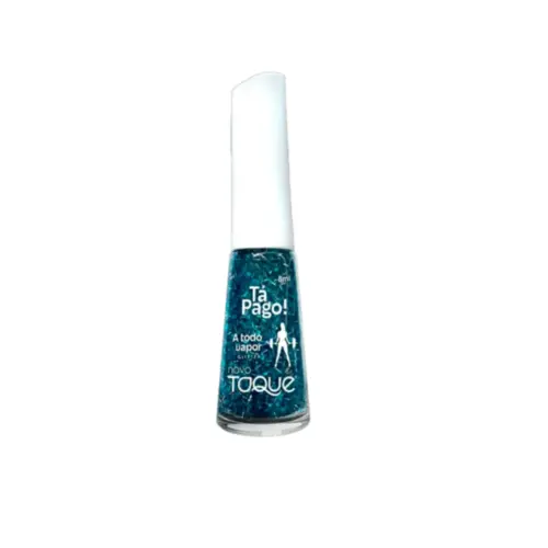 Esmalte Novo Toque A Todo Vapor Glitter Com 8 ml