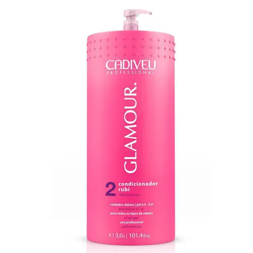 Condicionador Cadiveu Glamour Rubi Lavatorio Com 3000 ml