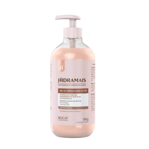 Gel de Limpeza dos pés Hidramais para assepsia, hidratação e ação Desodorante Com 500 g
