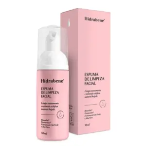 Espuma de Limpeza Facial Hidrabene sem sulfatos pH fisiológico para todos os tipos de pele Com 50 ml