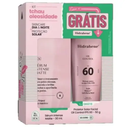 Kit Hidrabene Intense Matte 30ml e Anasol Oil Control FPS60 Com 30 ml e 50 g