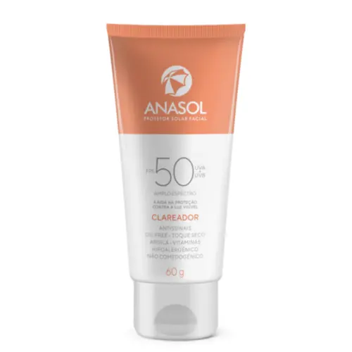 Protetor Solar Facial Anasol Clareador FPS 50 60g