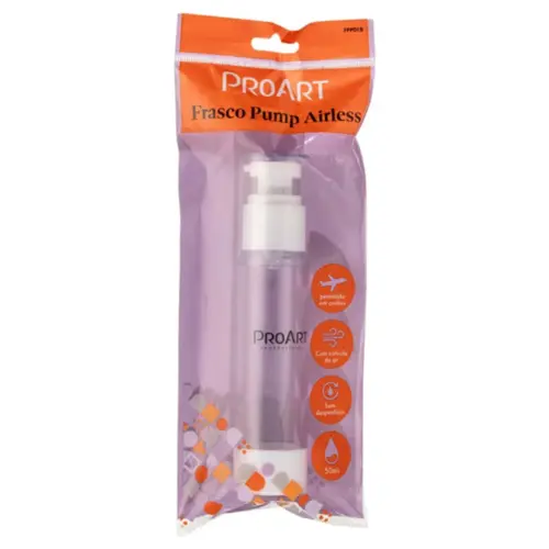 Frasco pump airless ProArt transparente Com 50 ml