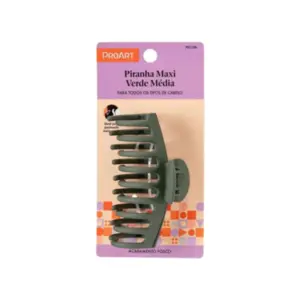 Piranha para Cabelo Proart Maxi Média Verde Com 1 unidade