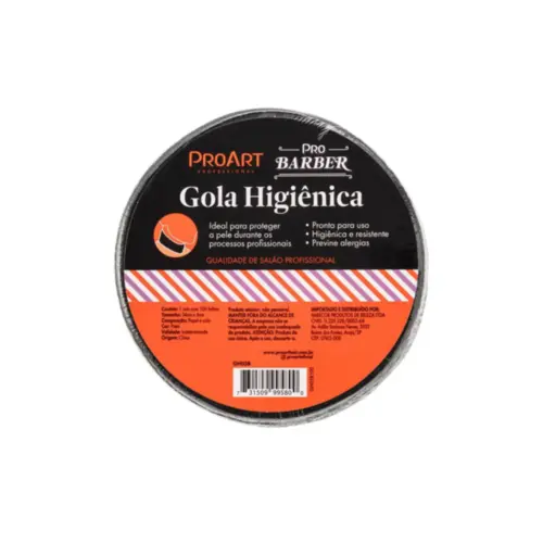Gola higiênica Proart Preta Com 1 unidade