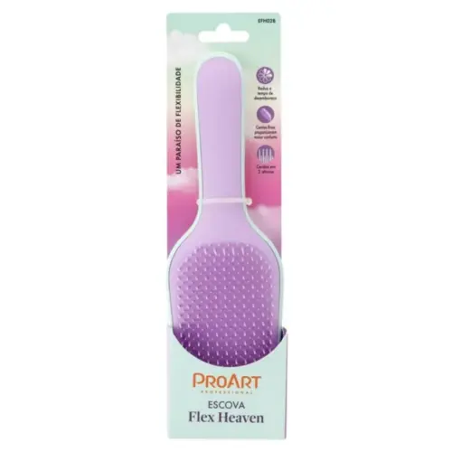 Escova De Cabelo Flex Heaven Roxa  PROART -  Com 1 unidade
