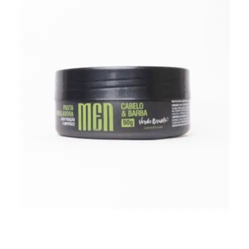 Pasta Modeladora para Cabelo e barba Verde Brasil efeito matte alta Fixação Com 50 g
