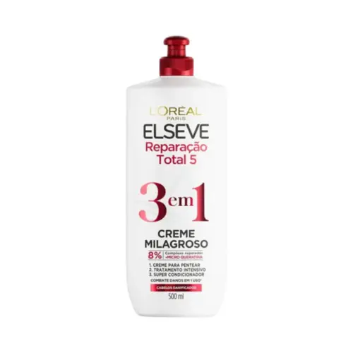 Tratamento Capilar L'Oréal Paris Elseve Reparação Total 5 3 em 1 Com 500 ml