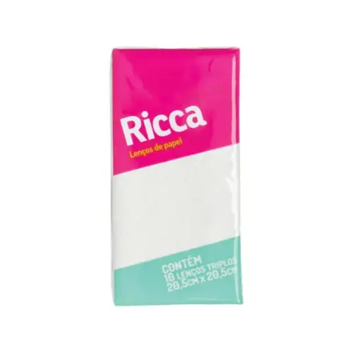 Lenço removedor de Esmalte Ricca Triplo Com 12 unidades