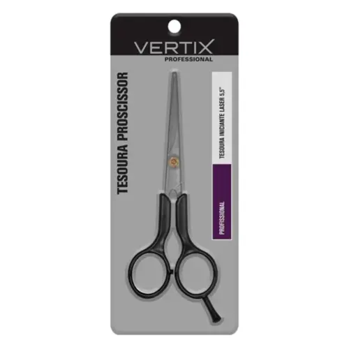 Tesoura para Cabelo Vertix Laser 5,5 polegadas Aço inox Com 1 unidade