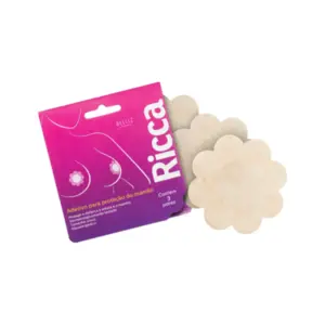 Adesivo para mamilos Ricca Descartável Com 3 pares