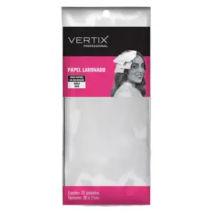 Papel laminado para mechas e reflexos Vertix Folhas pré-cortadas 12,7 x 27,2 cm Com 1 unidade