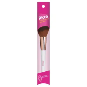 Pincel de silicone Ricca Rose Gold chanfrado para blush e aplicação de base Com 1 unidade