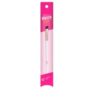 Pincel delineador chanfrado Ricca Rose Gold Com 1 unidade